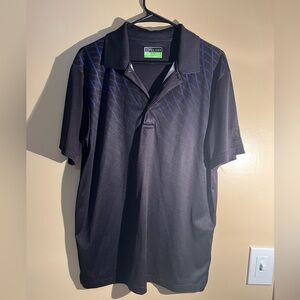 Men’s PGA Pro Series Black Blue Short Sleeve Golf Polo Size Large